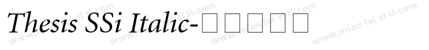 Thesis SSi Italic字体转换